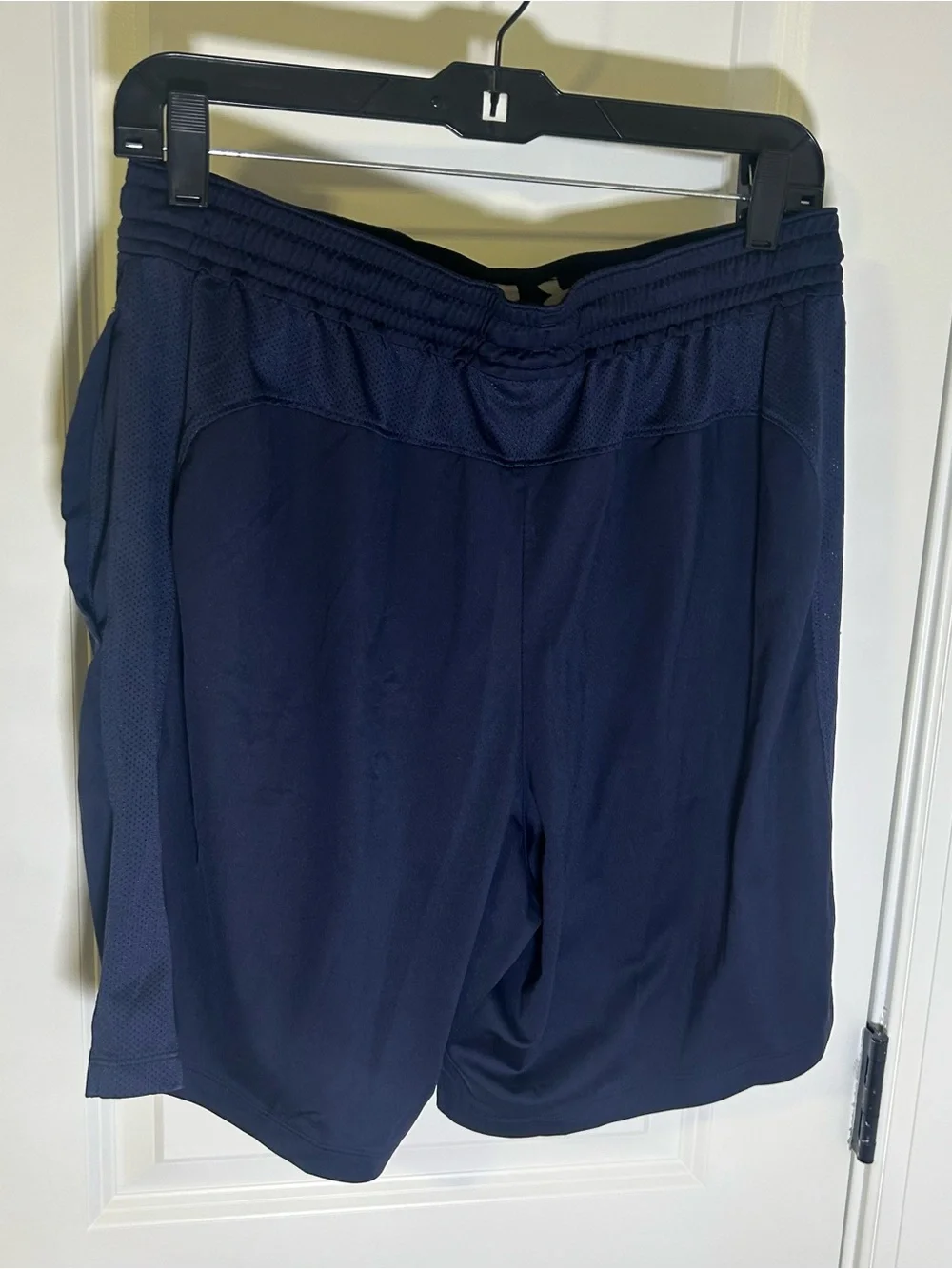 Under Armour Heat-gear Mens Navy Blue Athletic Active Shorts Sz L